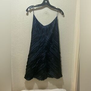 Varanasi‎ Dress Womens Smalll blue back tie accents  lined Sleeveless  size 1